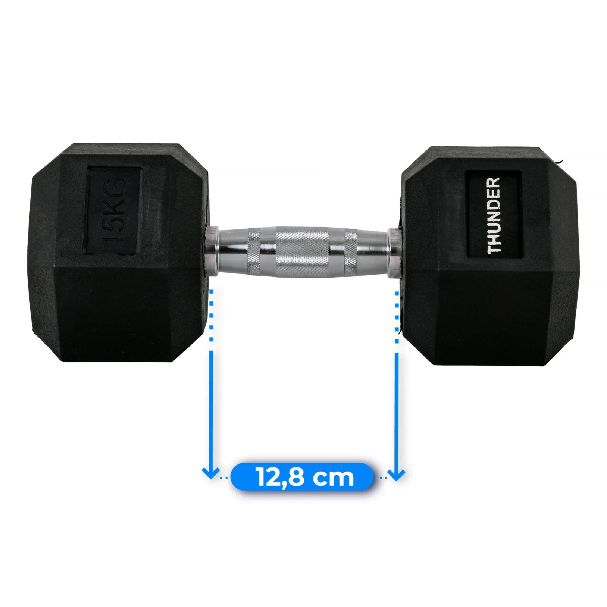 Haltère hexagonale THUNDER HEX 15 kg 4/8