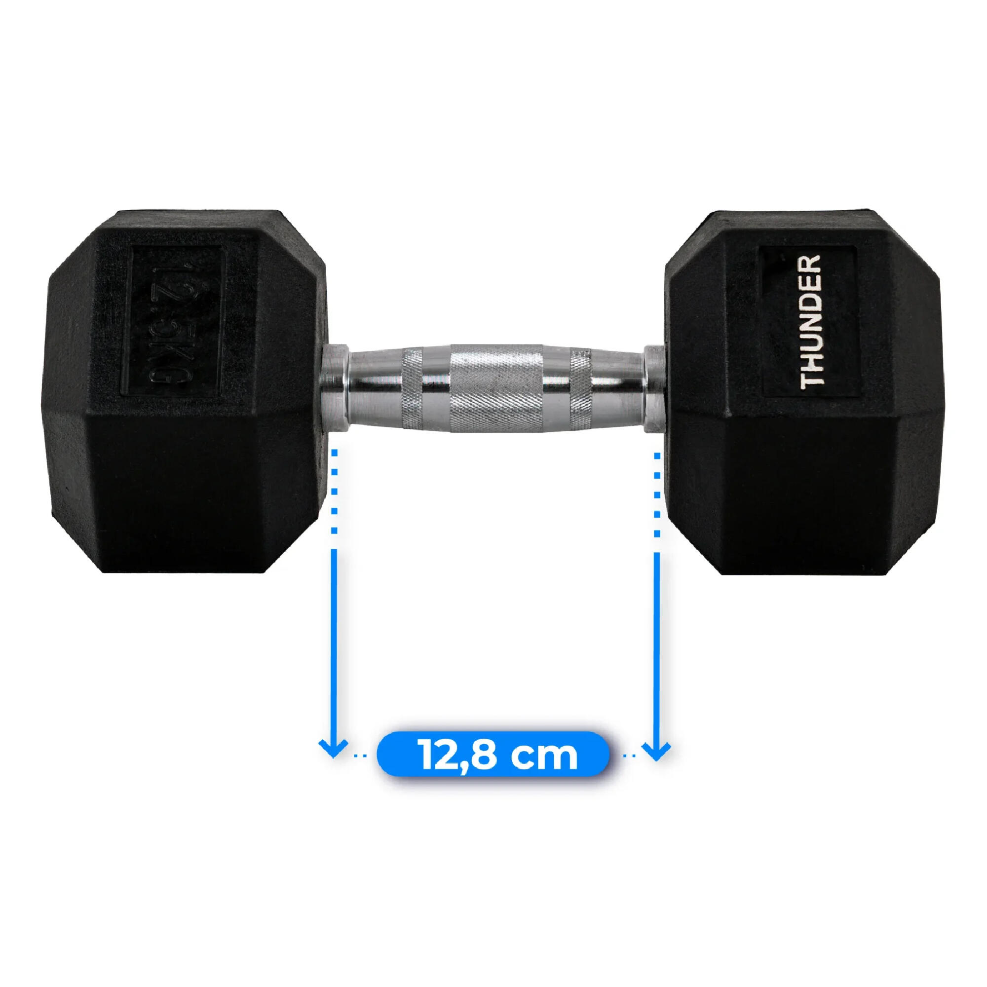 Haltère hexagonale Thunder HEX 12,5 kg 4/8