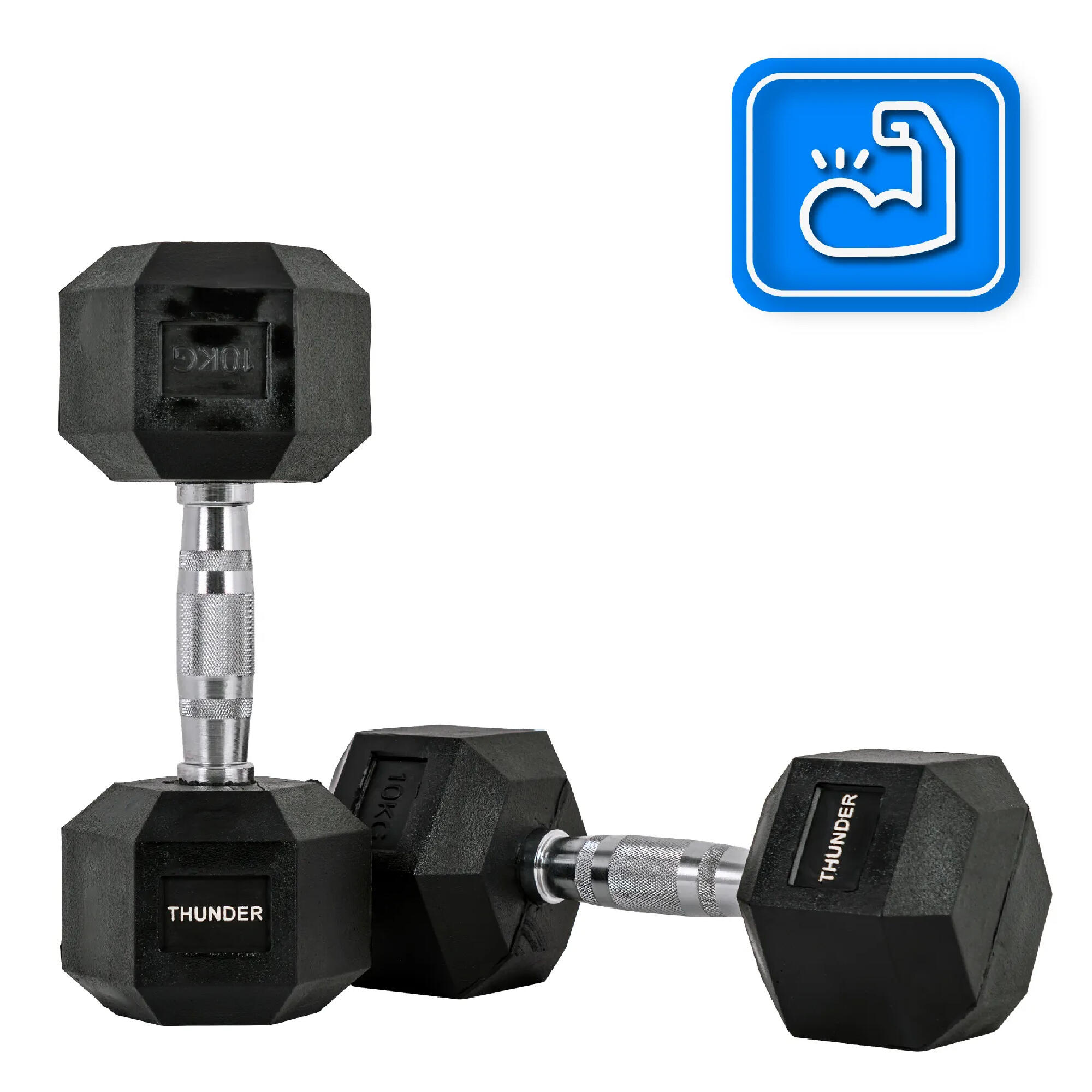 Hantla hexagonalna Thunder hex 10kg 7/8