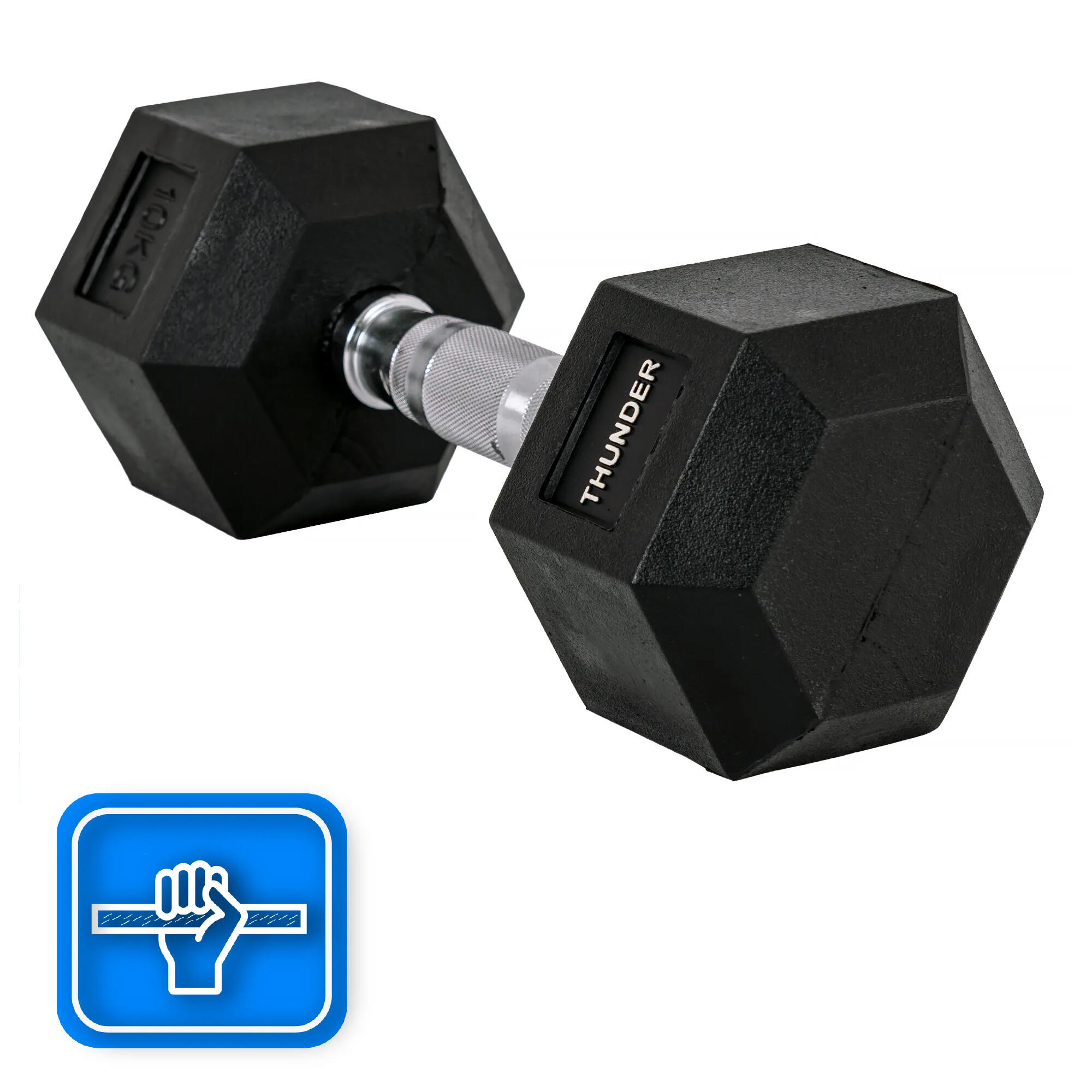 Hantla hexagonalna Thunder hex 10kg 6/8