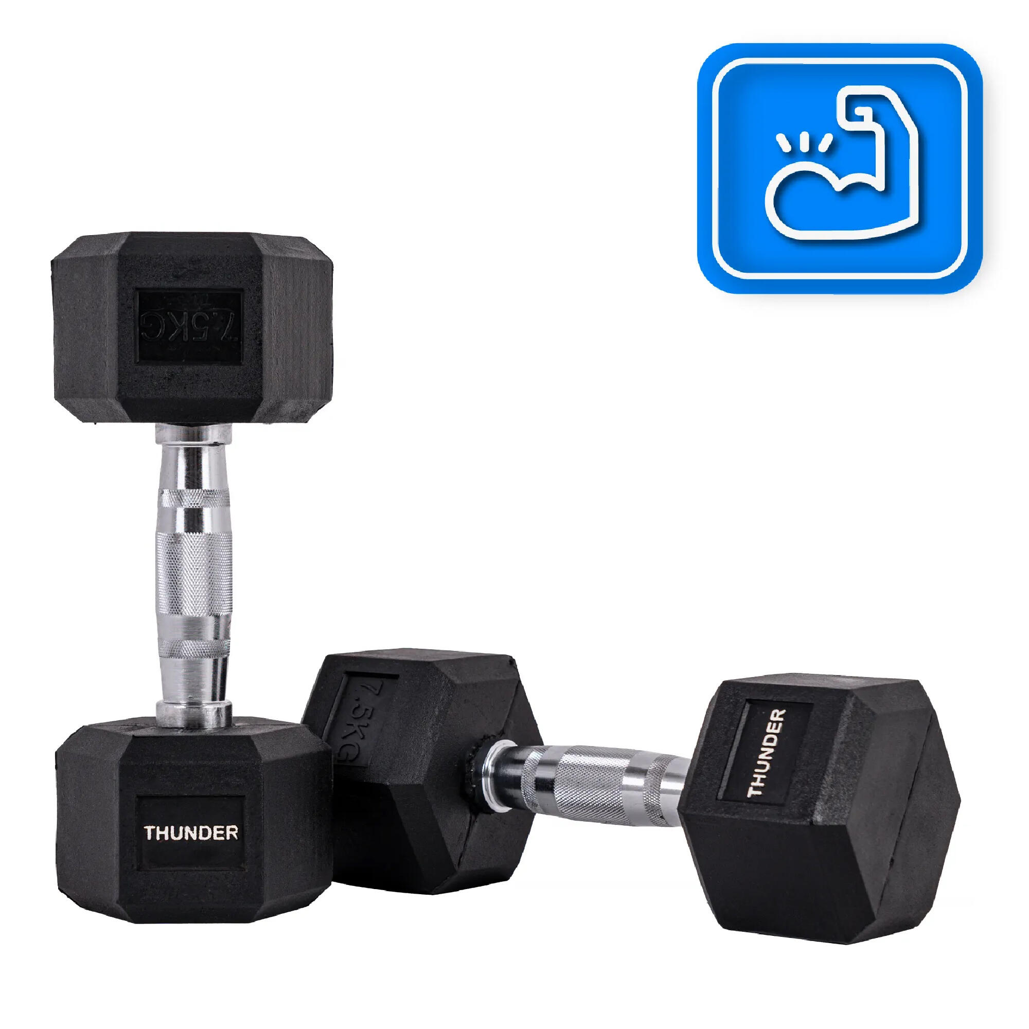 Manubrio esagonale Thunder hex 7,5kg 7/8