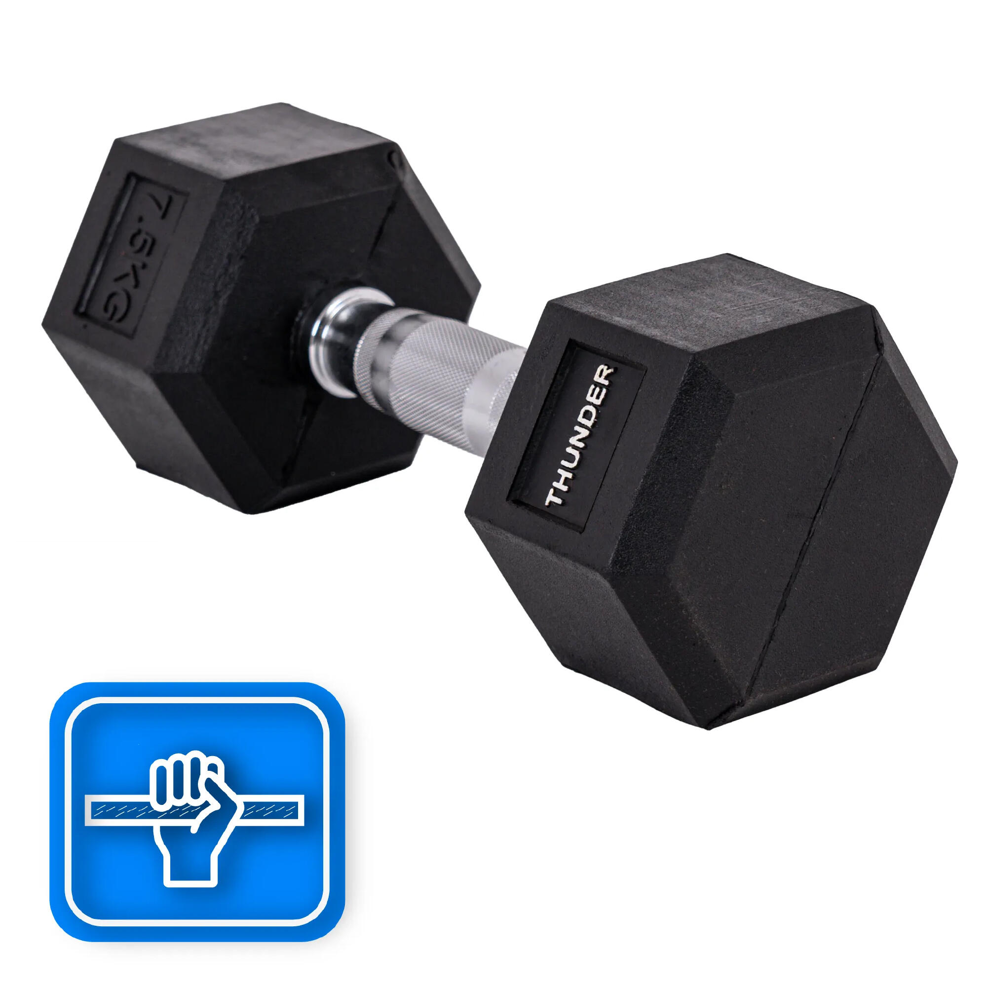 Manubrio esagonale Thunder hex 7,5kg 6/8
