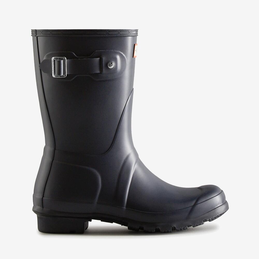 Womens Wellies Mid Calf Pull On Original Short HUNTER Decathlon