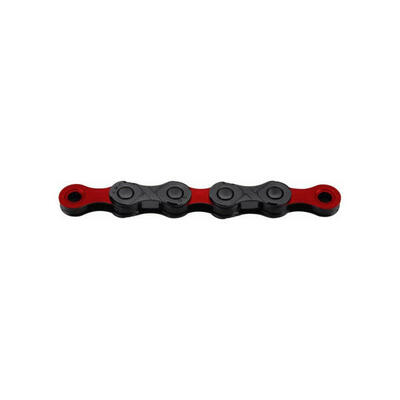 Fietsketting dlc12 zwart/rood 126 schakels