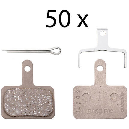 Żywiczne klocki hamulcowe i sprężyna z trzpieniem typu 3 Shimano B05S-RX (x50)