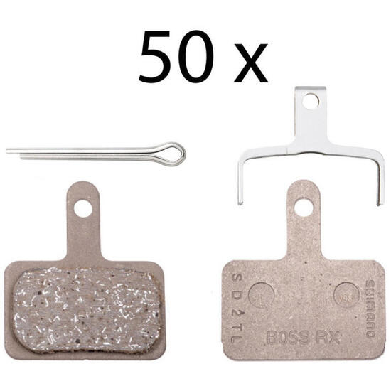 Żywiczne klocki hamulcowe i sprężyna z trzpieniem typu 3 Shimano B05S-RX (x50)