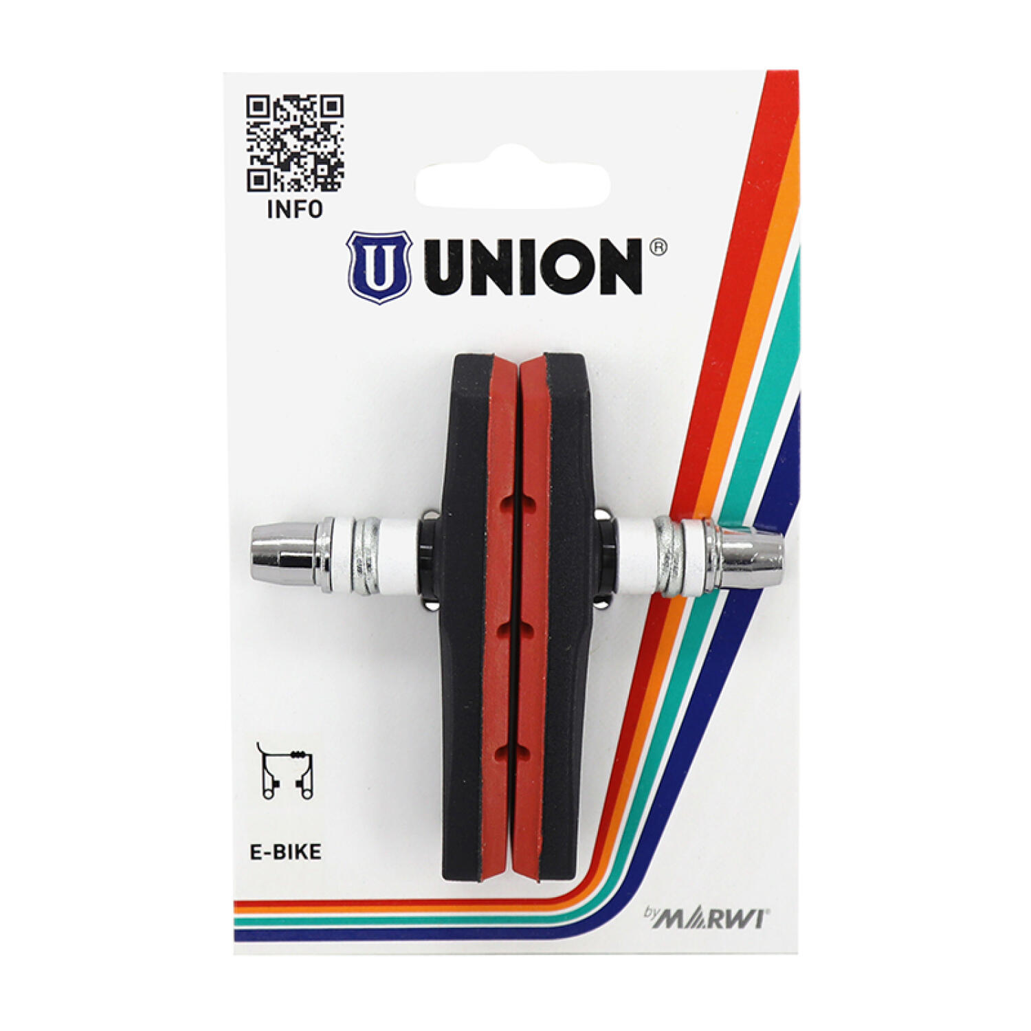 Union BS-440 Plaquettes de frein V-brake 80mm - Idéal pour vélos électriques 3/4