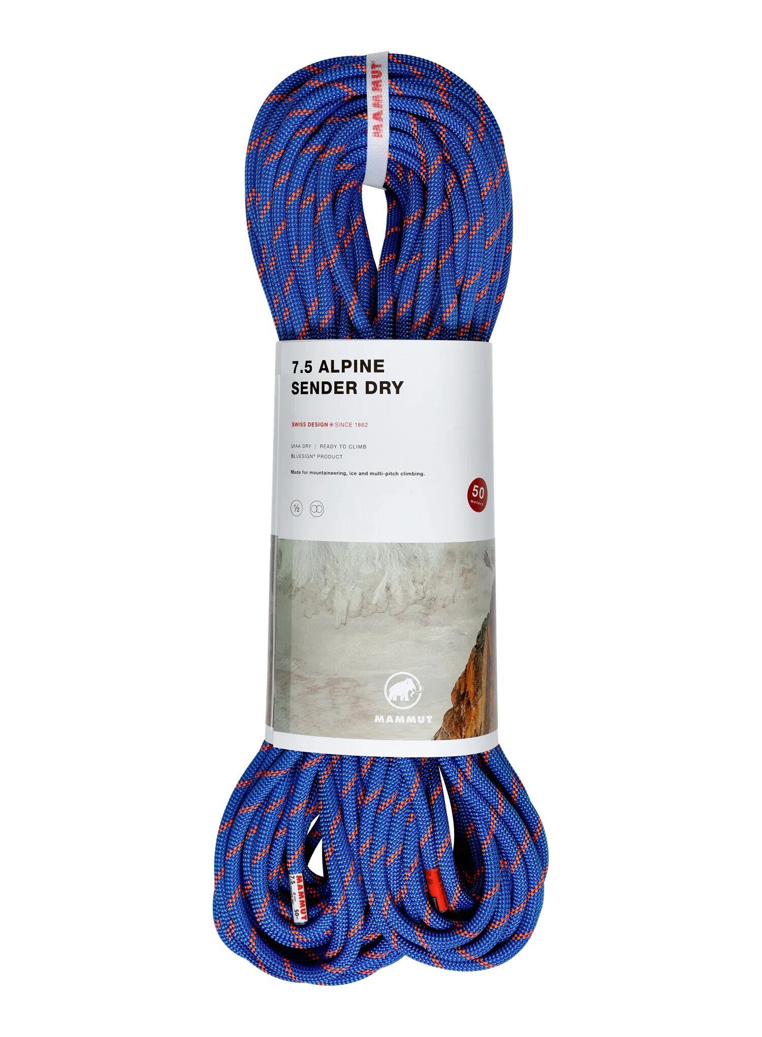 Doppelseil 7.5 Alpine Sender Dry Rope blue-vibrant orange 1/6
