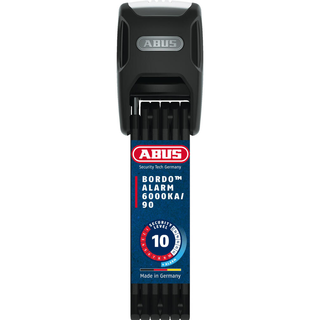 ABUS Bordo Alarm 6000KA 90 cm - Foldable Bicycle Lock in Black