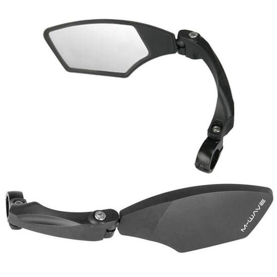 M-Wave Spy Space fietsspiegel links, Ø22,2mm, 3D-verstelbaar, echt glas, zw...