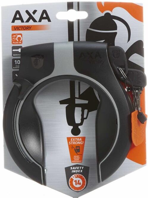 Axa serrure de cadre Victory noir/gris, fixation sur cadre, clé extractible 5/5