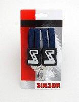Simson trio snelbinder kort met 3 sterke binders - marine blauw