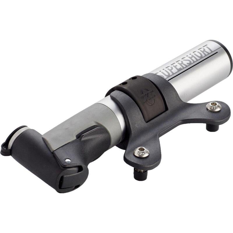 Pompă mini SKS Supershort 164 mm, tub plastic, mâner aluminiu.