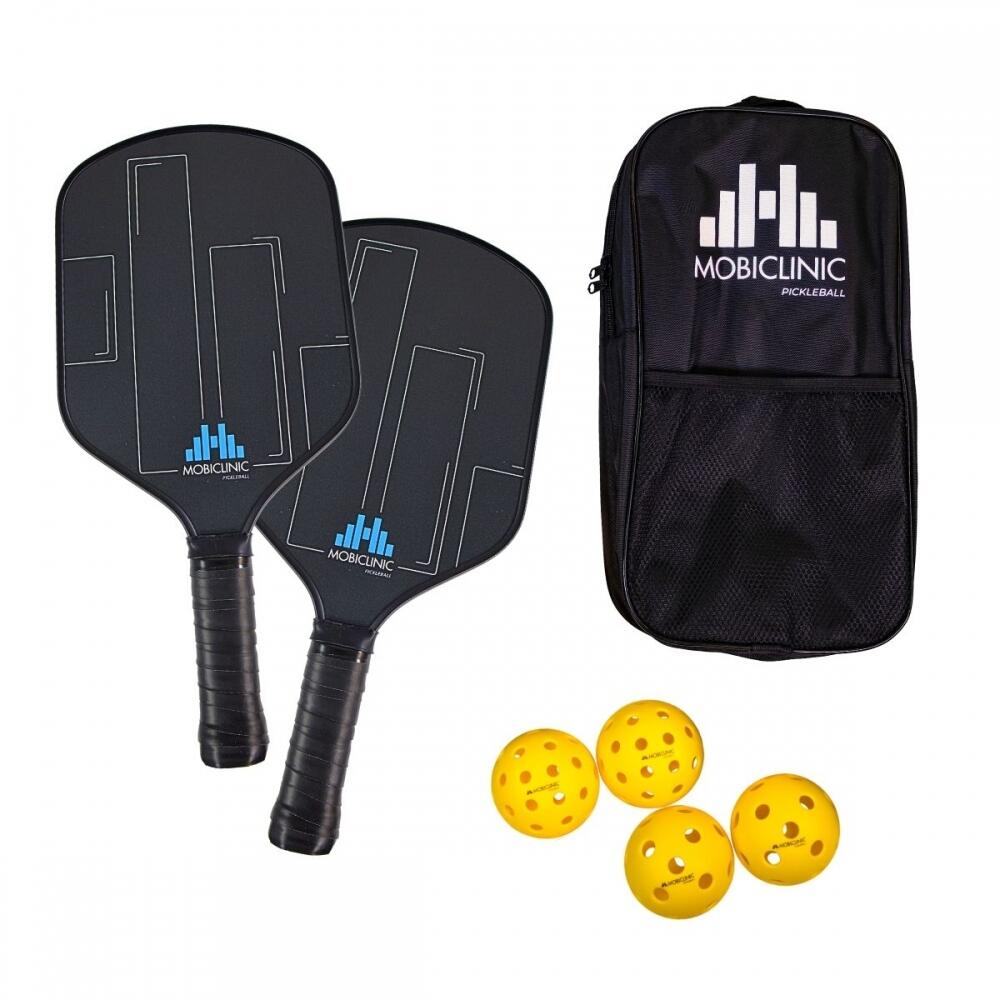 MOBICLINIC Conjunto de 2 raquetes Pickleball e 4 bolas