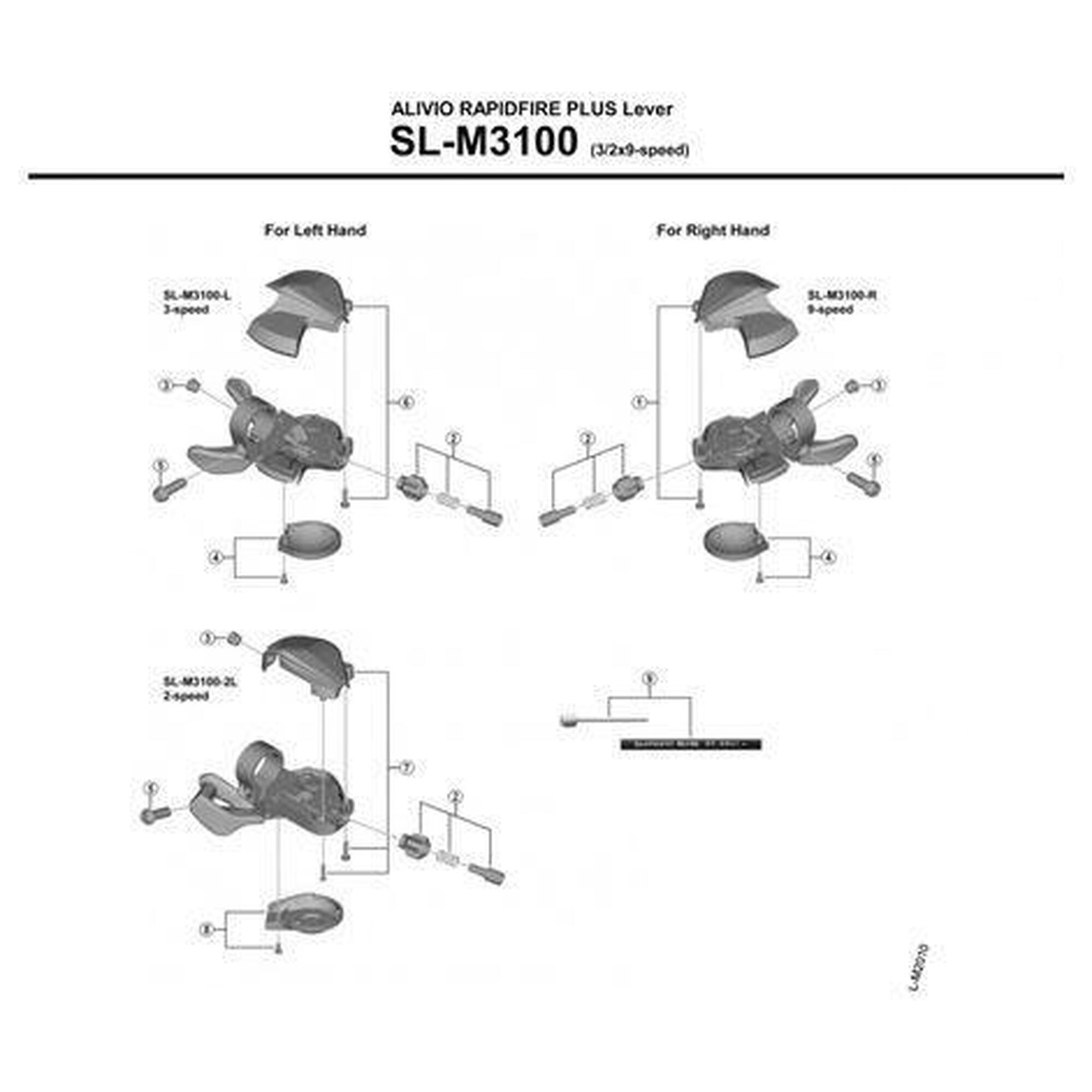 Manetka Prawa 9-Biegowa Alivio Sl-M3100