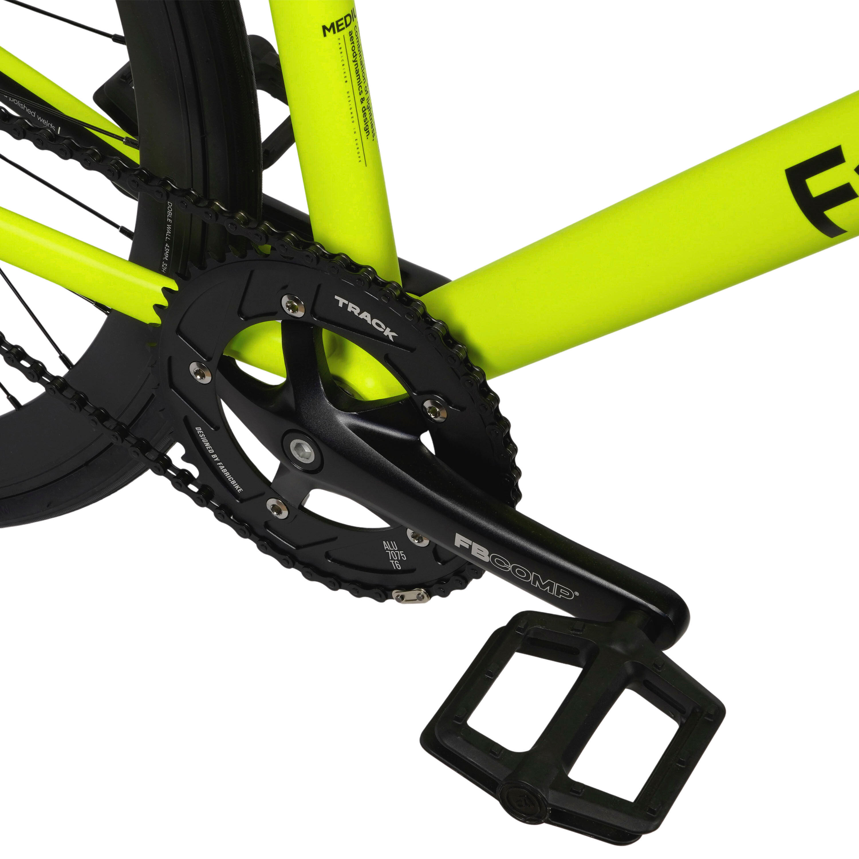 Vélo Fixie Light Aluminium 28" - Yellow Lime 5/6