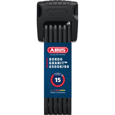 Składane urządzenie antykradzieżowe Abus Bordo Granit 6500K/90 BK SH
