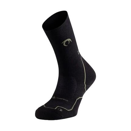 Calcetines Negros Lurbel Taiga Five Negro Sottobosco de Lana Merino