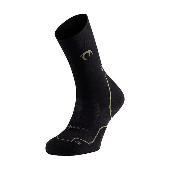 Calcetines Negros Lurbel Taiga Five Negro Sottobosco de Lana Merino
