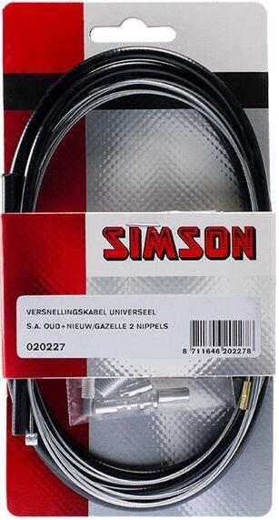 SIMSON Kit cavi cambio Simson SA/Gazelle 1700/2150 mm nero/argento.