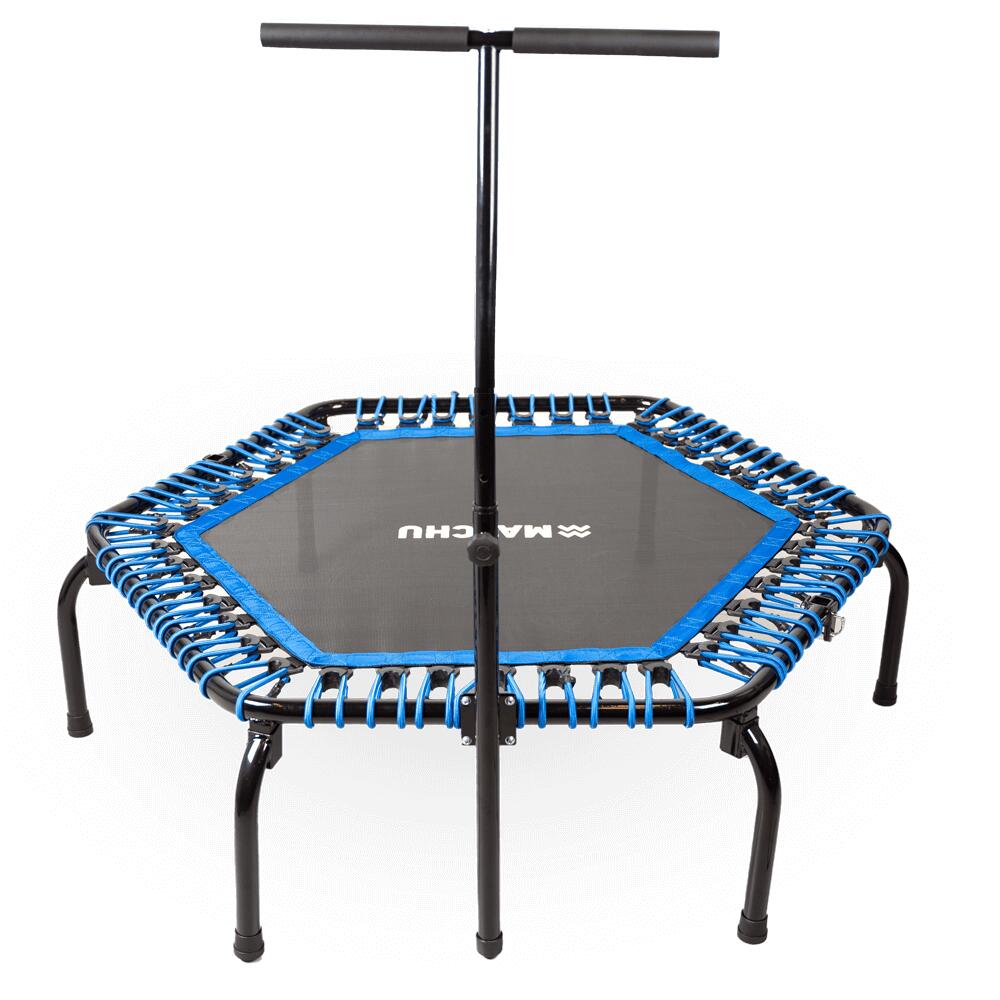 MATCHU SPORTS Trampoline - Fitness trampoline pro - 110 cm - Zeshoekig zwart/blauw