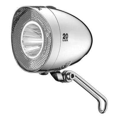 luce per bicicletta con supporto per 4 batterie XLC CL-F20 20LUX Nirosta