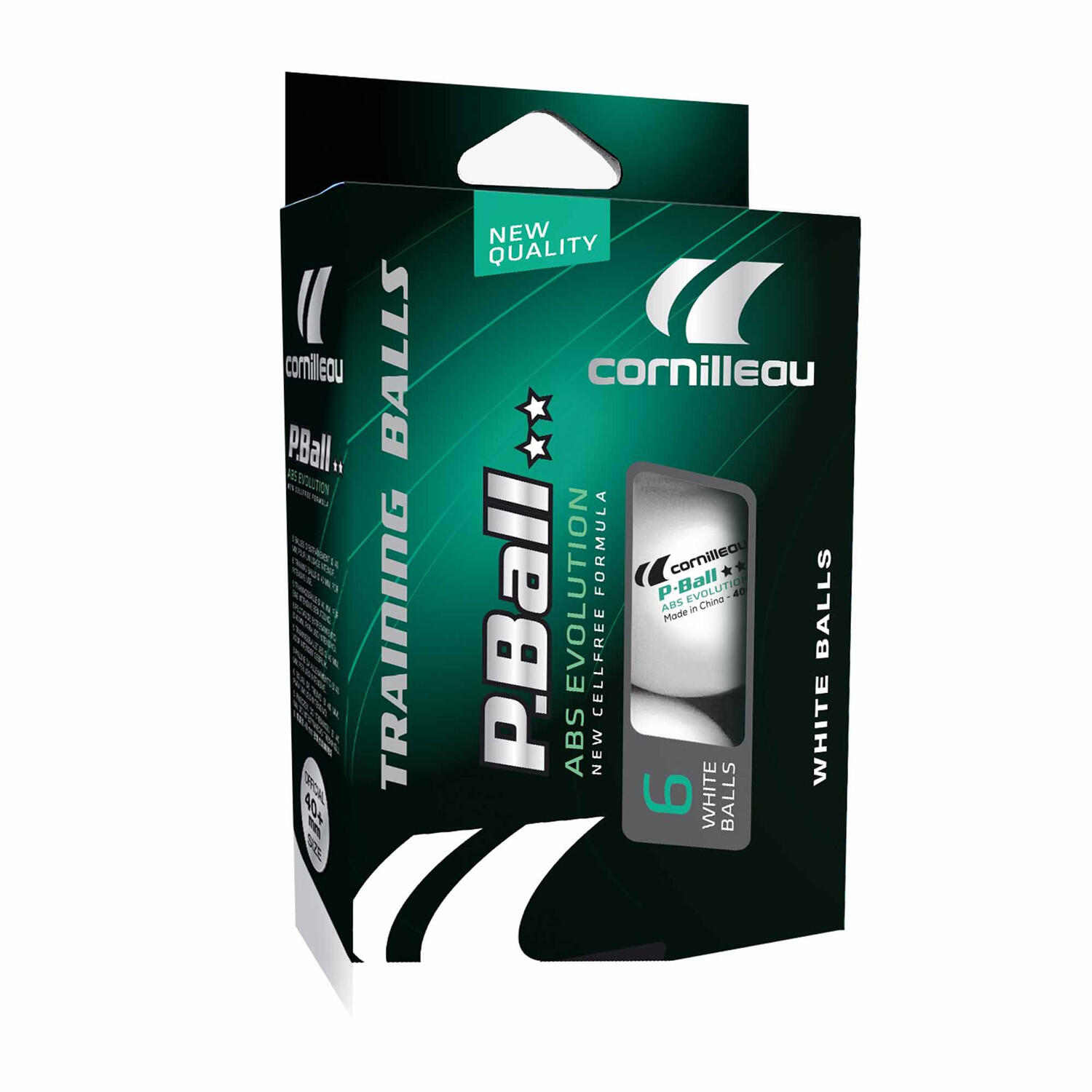 Cornilleau - Balles De Ping-pong P-ball Abs Evolution 2** X6 - Balle De Tennis De Table - Blanc - Taille Unique - Decathlon