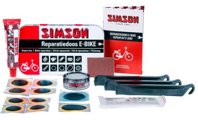 Kit de Reparación para E-Bike de Aluminio Rojo y Blanco de 14 Piezas 2/4