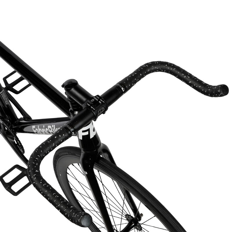 Bicicletă fixie din aluminiu ușor, 28", Glossy Black