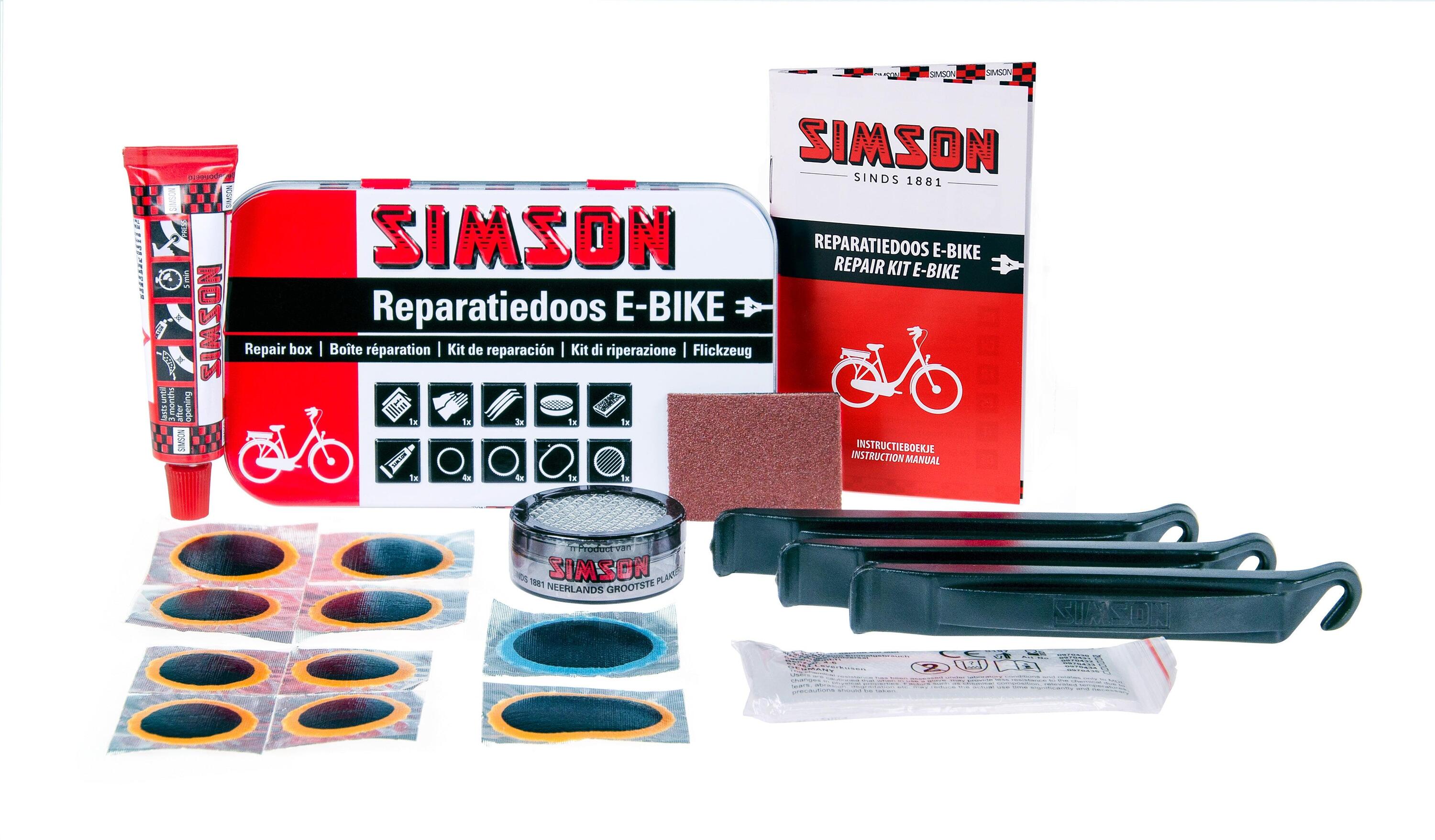 Boîte de réparation Bike en aluminium Blanc rouge 14 pièces 4/4