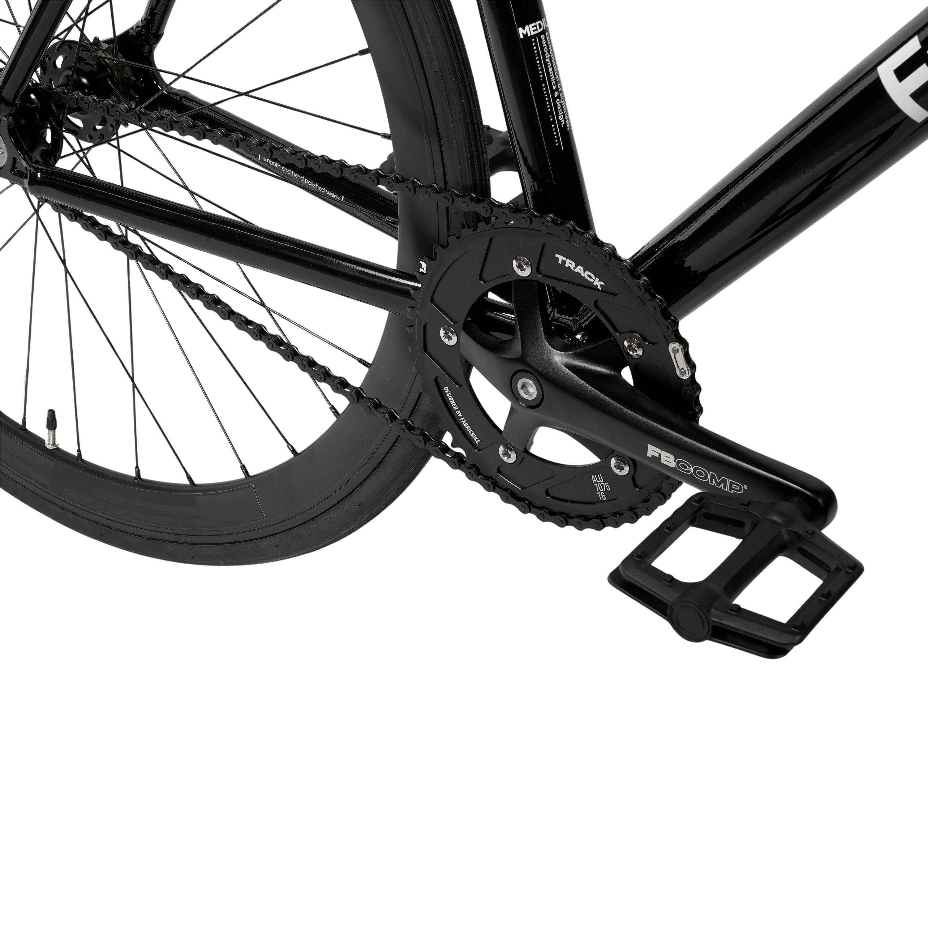 Vélo Fixie Light Aluminium 28" - Glossy Black 5/6