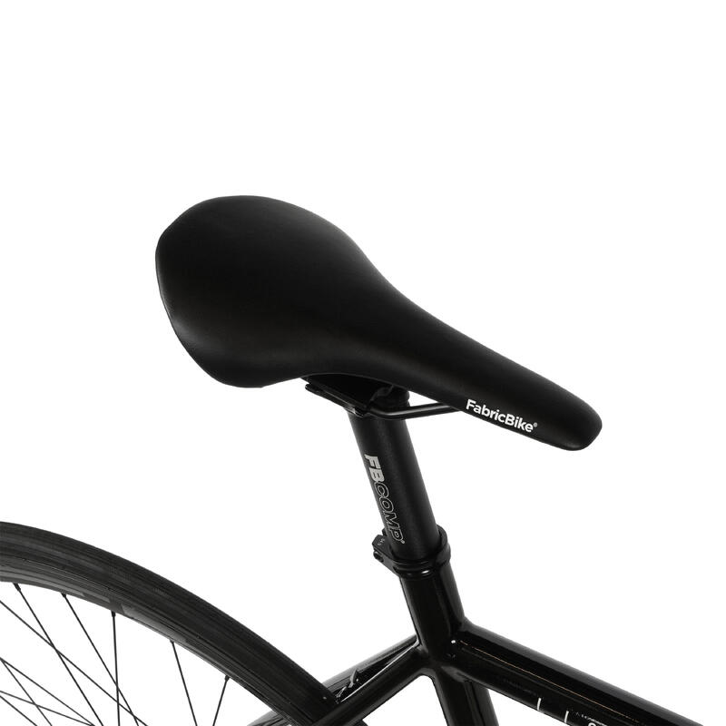 Bicicletă fixie din aluminiu ușor, 28", Glossy Black
