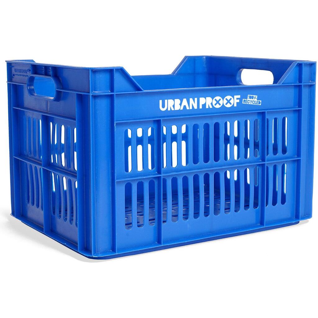 UrbanProof Recycled Bike Crate 30 L — Royal Blue, 40 x 30 x 25 cm.