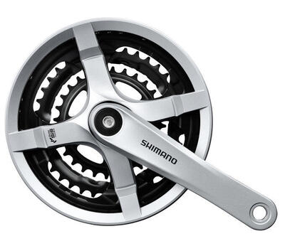 Shimano crankstel fc-ty501 6/7/8-speed 175mm 48/38/28t zilver