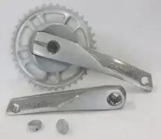 Gazelle aluminium crankset 38t in zilver