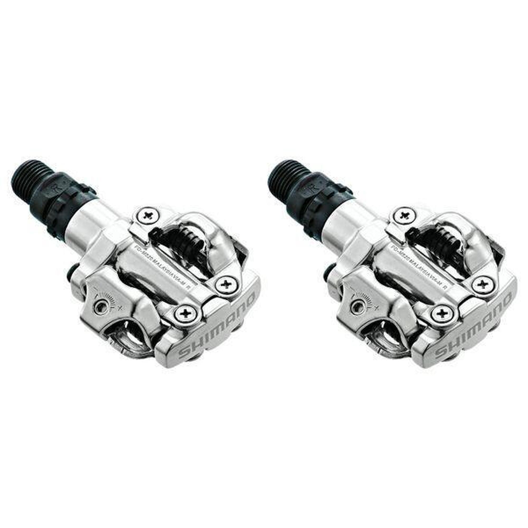 SHIMANO Paire de Pédales SPD-M520 Argent                   2 modèles disponibles     SHIMANO SHIMANO Paire de Pédales SPD-M520 ArgentVendu exclusivement en ligne   
