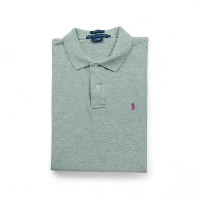 Tweedehands - korte mouw poloshirt vrouwen grijs - zeer goede staat