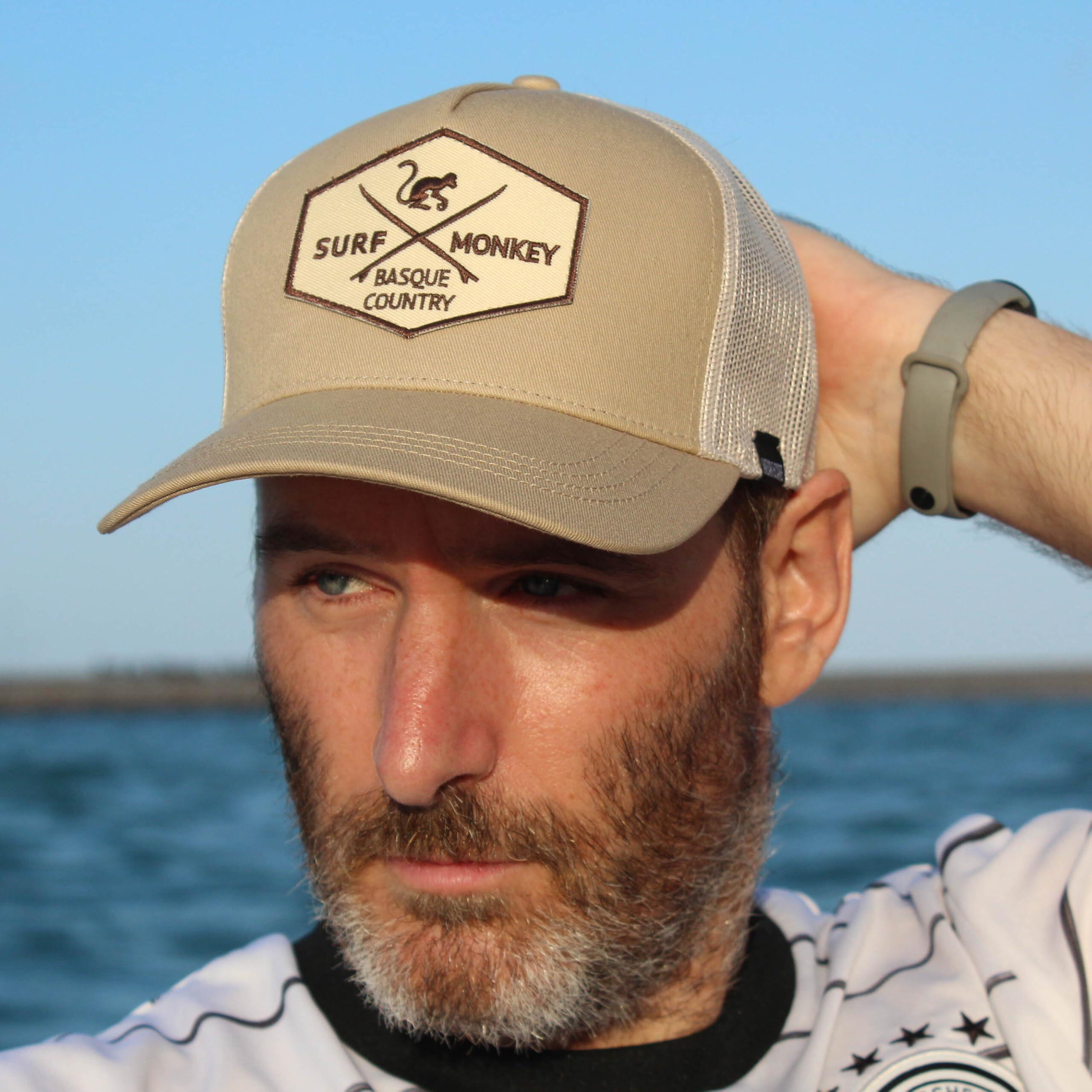 Gorra Trucker - 5 Paneles / Reciclada / Adulto / Talla única (Beige/Kaki) 6/6
