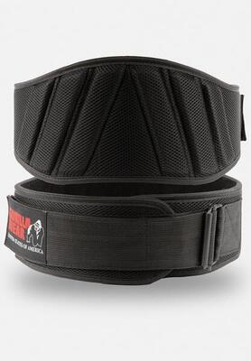 6 inch padded mesh lifting belt - zwart
