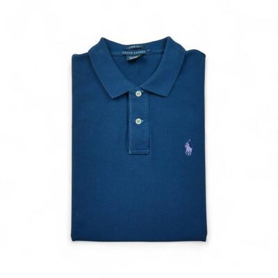 Tweedehands - korte mouw dames polo navy blauw - als nieuw