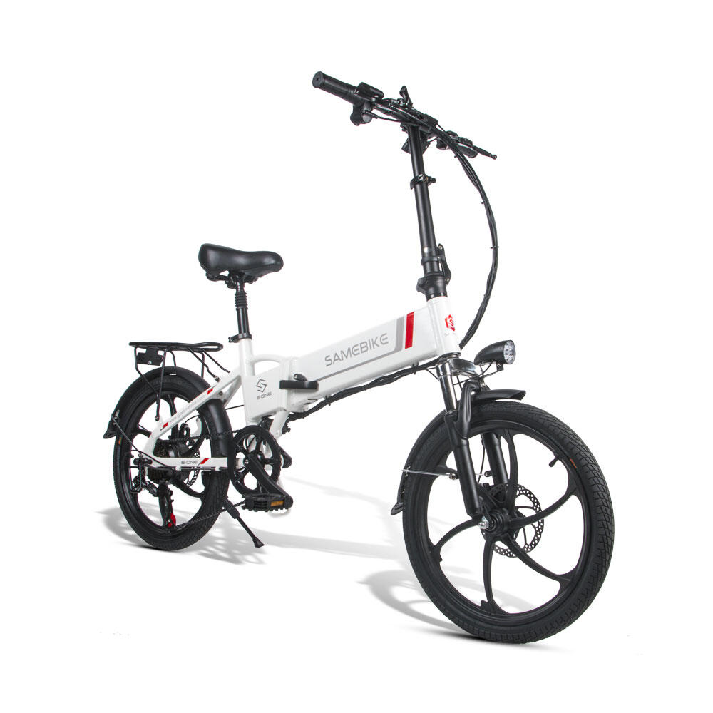 Bicicleta elétrica dobrável samebike 20lvxd30 com bateria de 48v 10ah