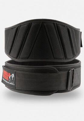 6 inch padded mesh lifting belt - zwart