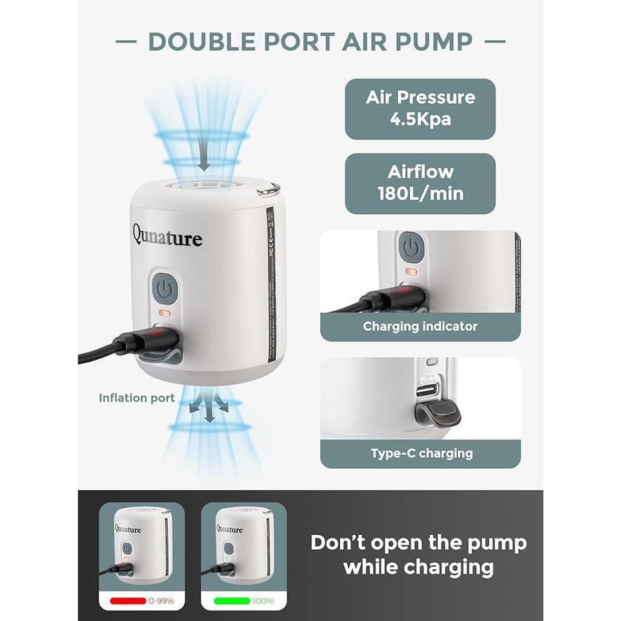 Mini Pompa Elektryczna z lampką 1600mAh - Qunature 600077002