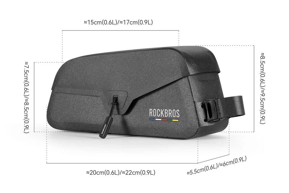 Torba na ramę z magnetycznym zapięciem - ROCKBROS - 30120123002 0,9 L