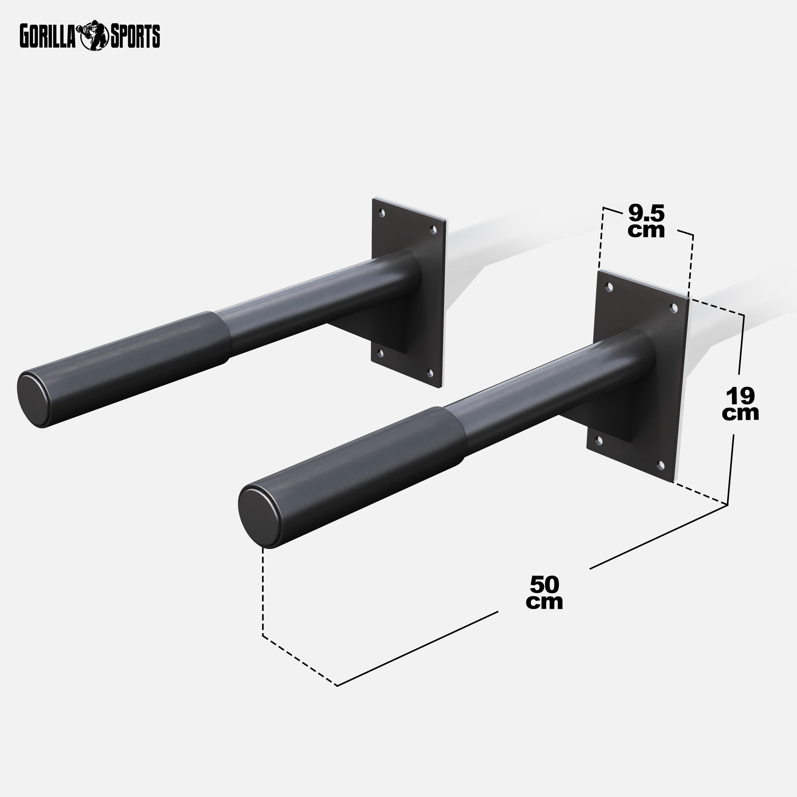 Dipsteunen - Dip station - Wandmontage - Dip bars 5/6