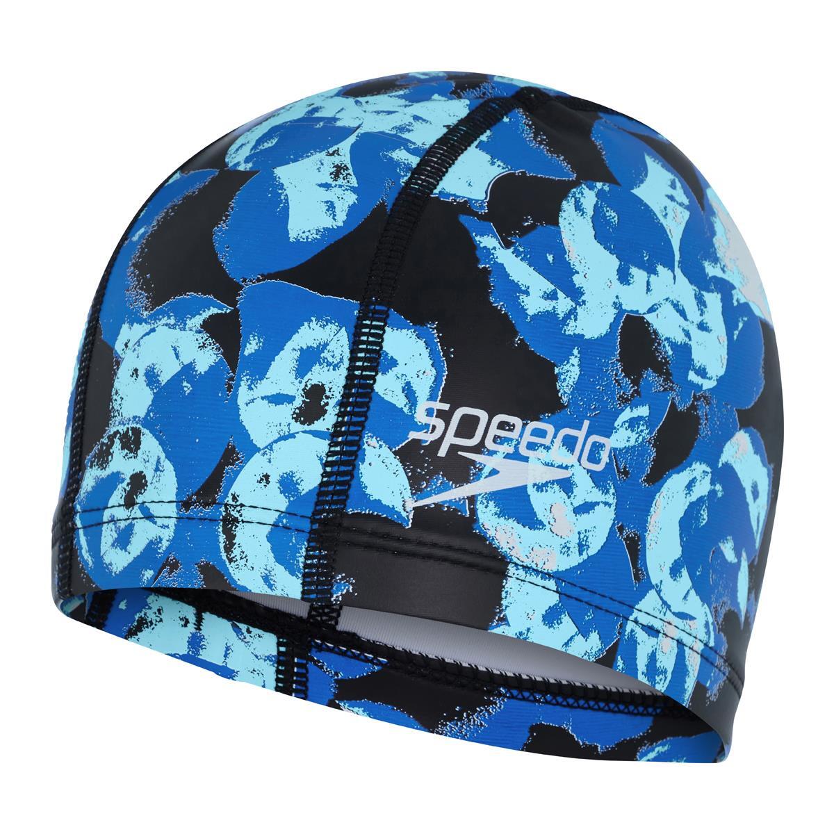 Boné Speedo Junior Printed Pace - Preto/ Azul Ercurial/ Azul Bonito/ Branco 3/5