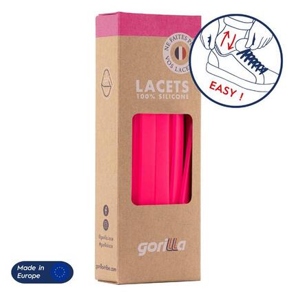 Lacets élastiques larges pour baskets sneakers silicone - noir