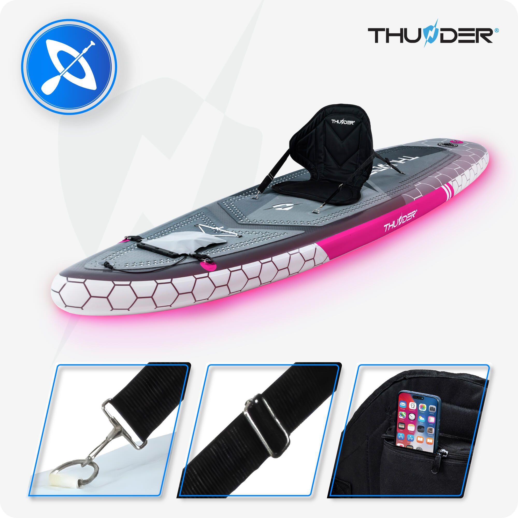 Aufblasbares SUP-Board mit Zubehör THUNDER MOSSA 320cm 4/8