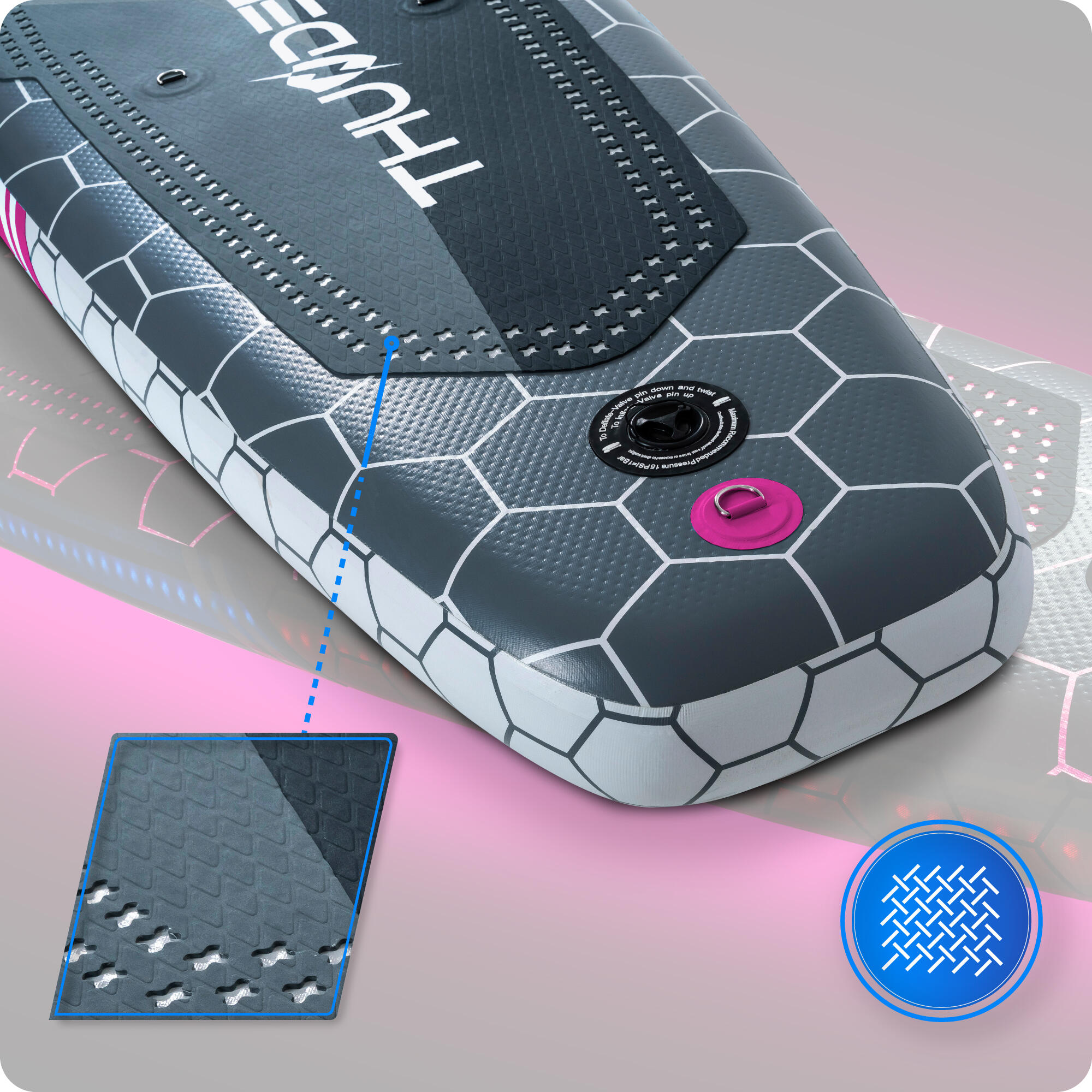 Aufblasbares SUP-Board mit Zubehör THUNDER MOSSA 320cm 7/8