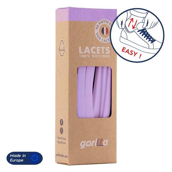 Lacets élastiques larges pour baskets sneakers silicone - violet